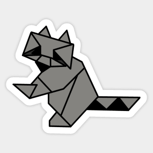 Origami Raccoon Sticker